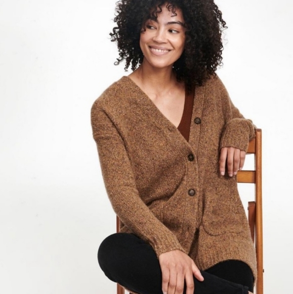 NAADAM Sweaters - Naadam Marbeled Granpa Cashmere Cardigan